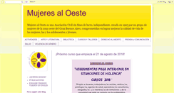 Desktop Screenshot of mujeresaloeste.blogspot.com