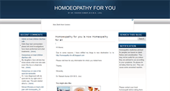 Desktop Screenshot of homoeopathyforyou.blogspot.com