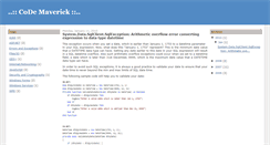 Desktop Screenshot of codemaverick.blogspot.com