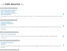 Tablet Screenshot of codemaverick.blogspot.com