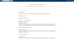 Desktop Screenshot of hanifimutlu.blogspot.com