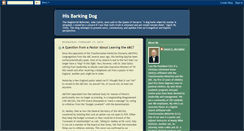 Desktop Screenshot of hisbarkingdog.blogspot.com