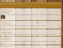 Tablet Screenshot of beyondblessedfarm.blogspot.com