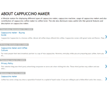 Tablet Screenshot of aboutcappuccinomaker.blogspot.com