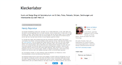Desktop Screenshot of kleckerlabor.blogspot.com