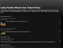 Tablet Screenshot of cebupacificflights.blogspot.com