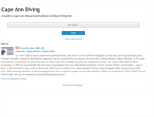 Tablet Screenshot of capeanndiving.blogspot.com