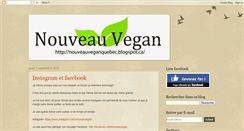 Desktop Screenshot of nouveauveganquebec.blogspot.com