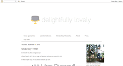 Desktop Screenshot of delightfullylovely.blogspot.com