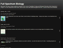 Tablet Screenshot of fullspectrumbiology.blogspot.com