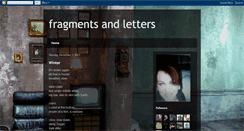 Desktop Screenshot of fragmentsandletters.blogspot.com