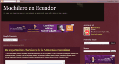 Desktop Screenshot of mochileroenecuador.blogspot.com