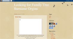 Desktop Screenshot of familytreesurnames.blogspot.com