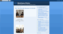 Desktop Screenshot of mobilitateaelitelor.blogspot.com