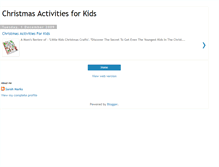Tablet Screenshot of christmasactivitiesforkids.blogspot.com