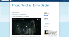 Desktop Screenshot of homosapienthoughts.blogspot.com