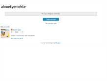 Tablet Screenshot of ahmetyemekte.blogspot.com