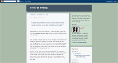 Desktop Screenshot of 5forwriting.blogspot.com