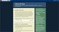 Desktop Screenshot of libraryselfstudy.blogspot.com