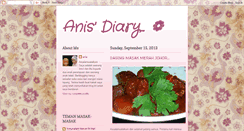 Desktop Screenshot of anissdairy.blogspot.com