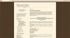 Desktop Screenshot of dailysportshaiku.blogspot.com