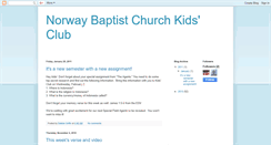 Desktop Screenshot of norwaybaptistkidsclub.blogspot.com