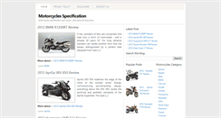 Desktop Screenshot of motorcyclesspecification.blogspot.com