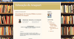 Desktop Screenshot of educacaodearaquari.blogspot.com