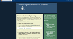 Desktop Screenshot of homelessnessfundingprinciples.blogspot.com