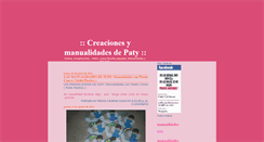 Desktop Screenshot of creacionesdepaty.blogspot.com