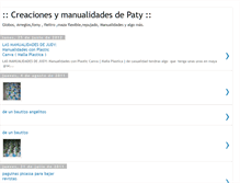 Tablet Screenshot of creacionesdepaty.blogspot.com