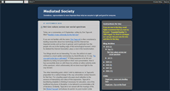 Desktop Screenshot of mediatedsociety.blogspot.com