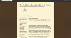 Desktop Screenshot of play-golf-better.blogspot.com