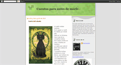 Desktop Screenshot of cuentosparaantesdemorir.blogspot.com