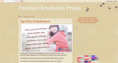 Desktop Screenshot of panduankesehatanprima.blogspot.com