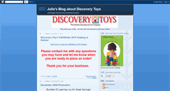 Desktop Screenshot of juliesblogdiscoverytoys.blogspot.com