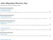 Tablet Screenshot of juliesblogdiscoverytoys.blogspot.com