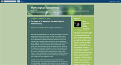 Desktop Screenshot of mythologicalmeanderings.blogspot.com