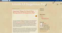 Desktop Screenshot of lincolnlssuspensionpart.blogspot.com