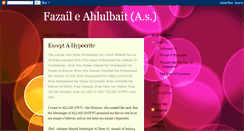 Desktop Screenshot of fazail-e-ahlulbait.blogspot.com