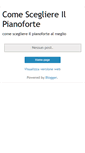 Mobile Screenshot of comescegliereilpianoforte.blogspot.com