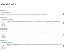 Tablet Screenshot of missminimalist.blogspot.com