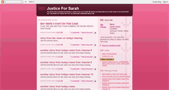 Desktop Screenshot of justiceforsarah.blogspot.com