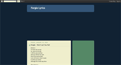 Desktop Screenshot of fergie-lyric.blogspot.com