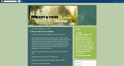 Desktop Screenshot of meditation-and-more.blogspot.com