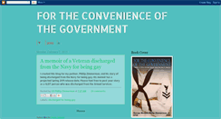Desktop Screenshot of fortheconvenienceofthegovernment.blogspot.com