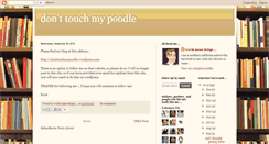 Desktop Screenshot of donttouchmypoodle.blogspot.com
