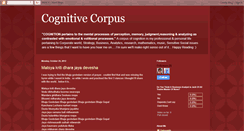 Desktop Screenshot of cognitivecorpus.blogspot.com