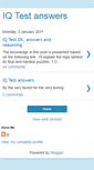Mobile Screenshot of iqtestanswers.blogspot.com
