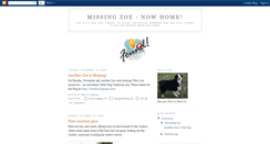 Desktop Screenshot of missingzoe.blogspot.com